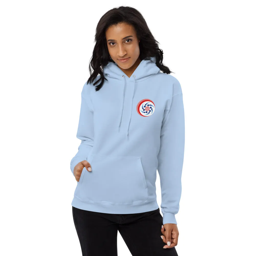 The Packets Red Hart Unisex Fleece Hoodie
