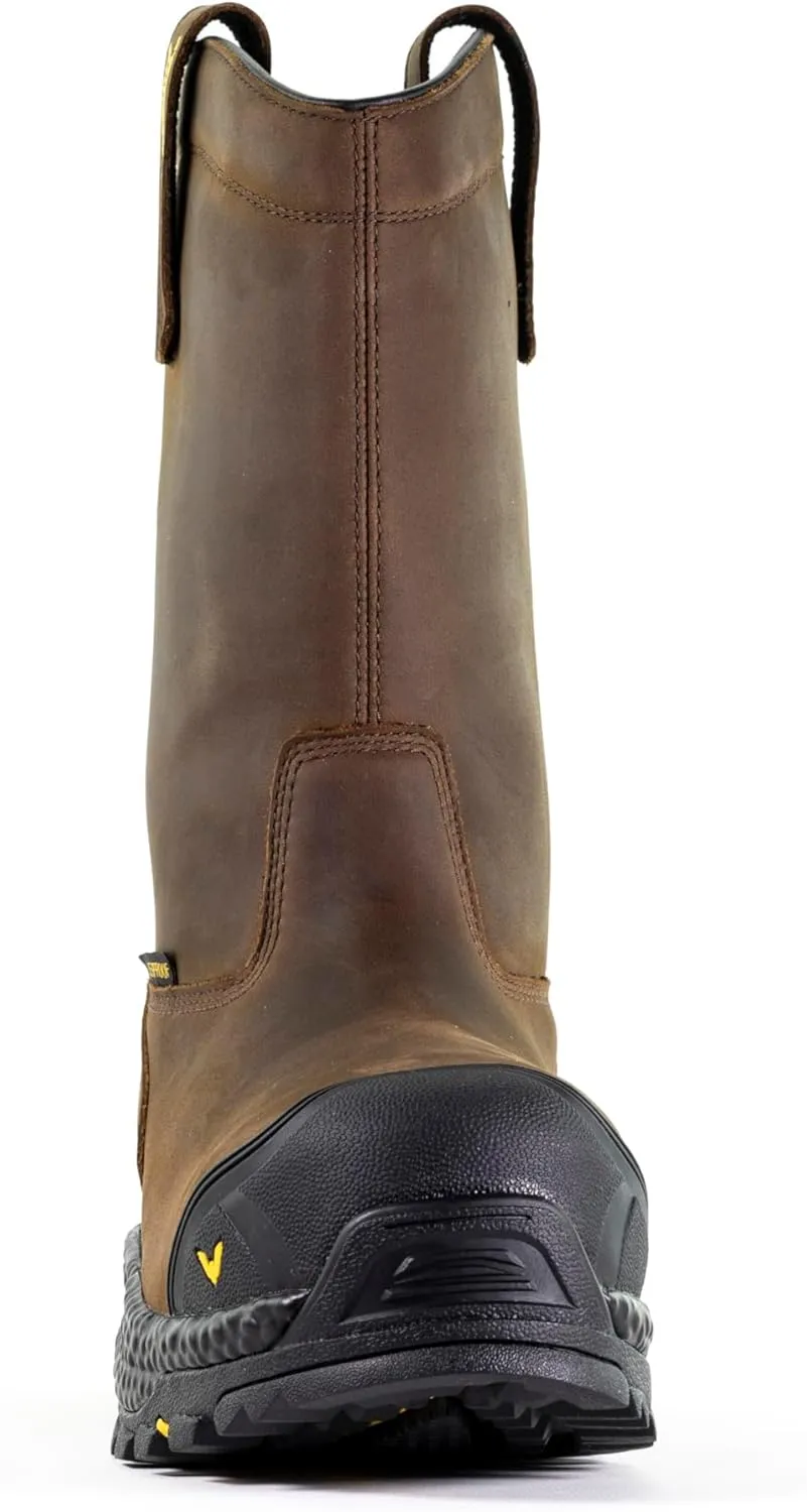 Thorogood Infinity FD 11 Waterproof Composite Toe Wellington Boots for Men with Full-Grain Leather and Self-Cleaning Anti-Fatigue Traction Outsole; EH Rated
