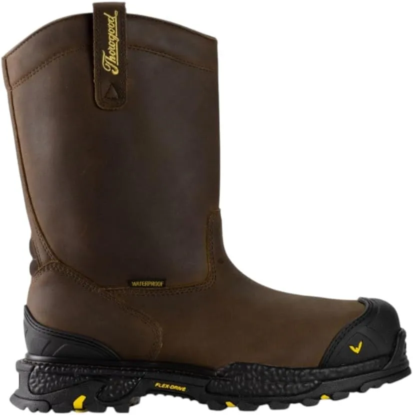 Thorogood Infinity FD 11 Waterproof Composite Toe Wellington Boots for Men with Full-Grain Leather and Self-Cleaning Anti-Fatigue Traction Outsole; EH Rated