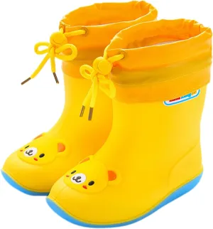 Unisex Kids Print Rain Boots Waterproo Rubber Rain Shoes Toddler Boys Girls Lightweight Rainboots Kids Rain Boots