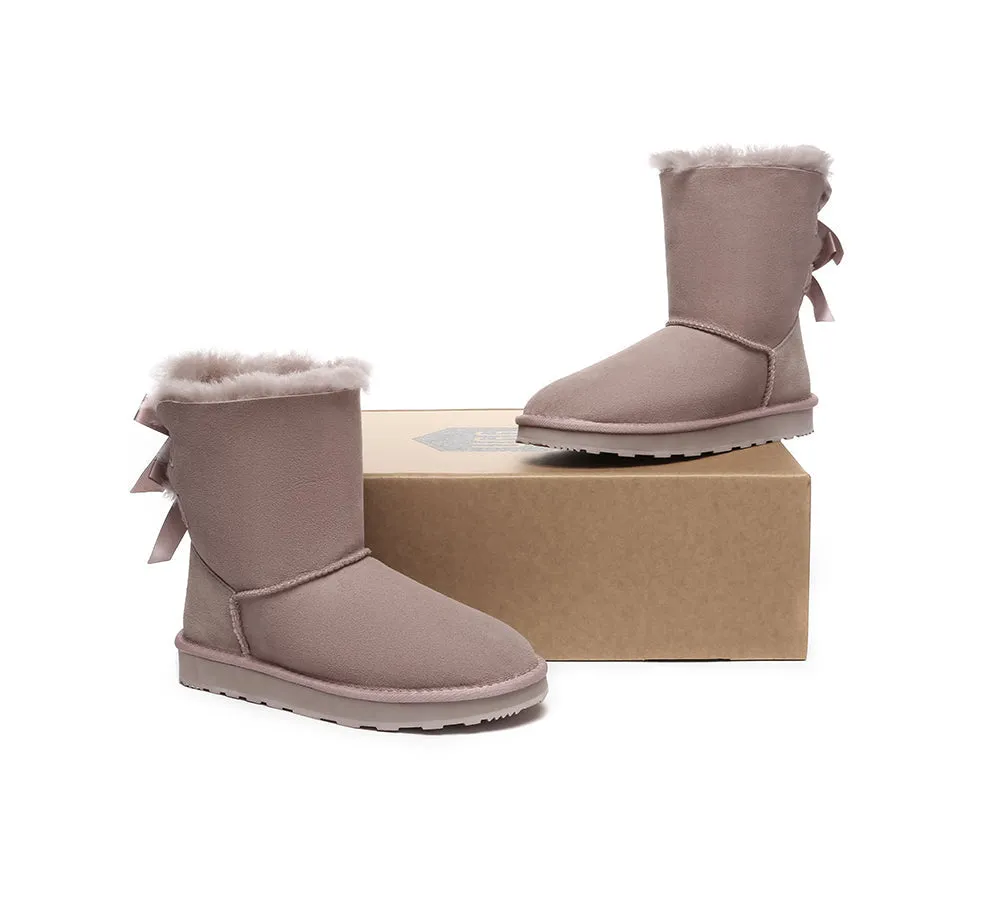 Urban UGG® Double faced Sheepskin Short Back Bow Boots