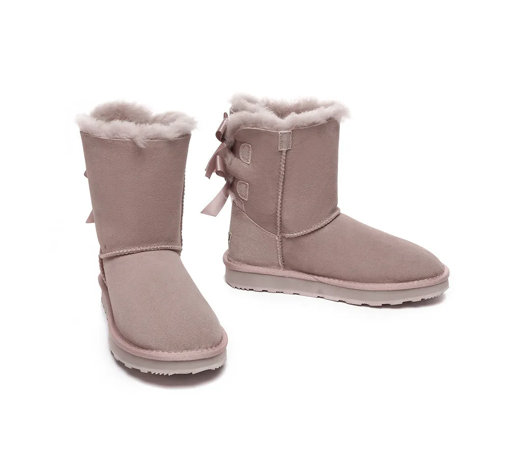 Urban UGG® Double faced Sheepskin Short Back Bow Boots