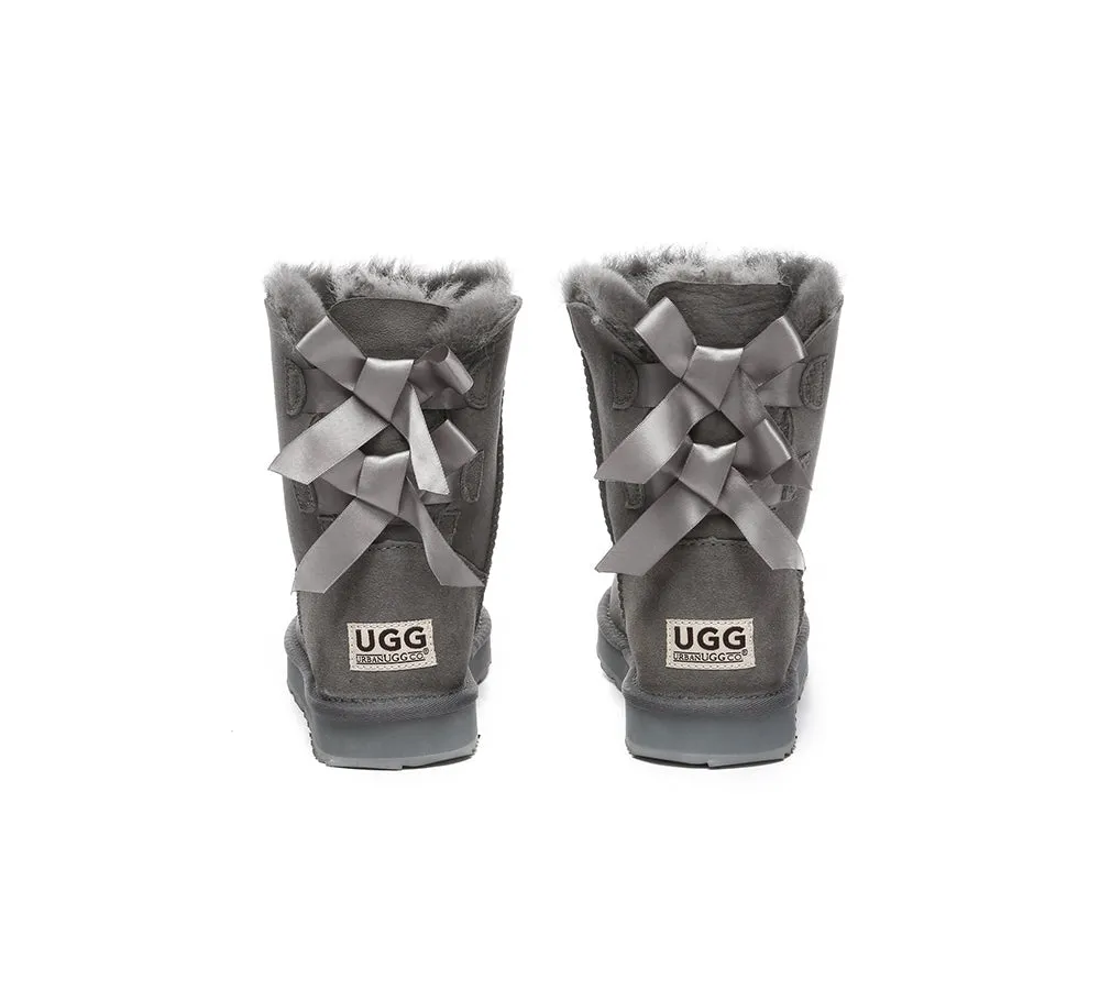 Urban UGG® Double faced Sheepskin Short Back Bow Boots