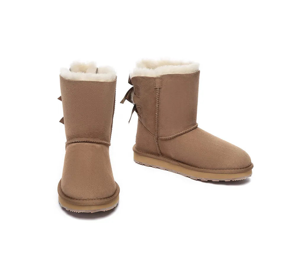 Urban UGG® Double faced Sheepskin Short Back Bow Boots