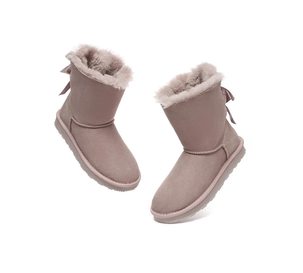 Urban UGG® Double faced Sheepskin Short Back Bow Boots