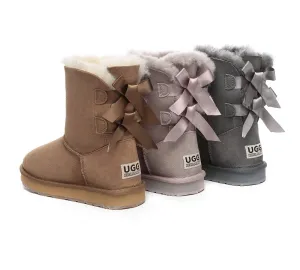 Urban UGG® Double faced Sheepskin Short Back Bow Boots
