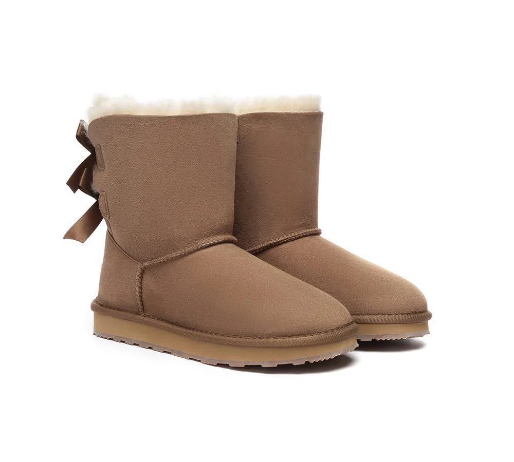 Urban UGG® Double faced Sheepskin Short Back Bow Boots