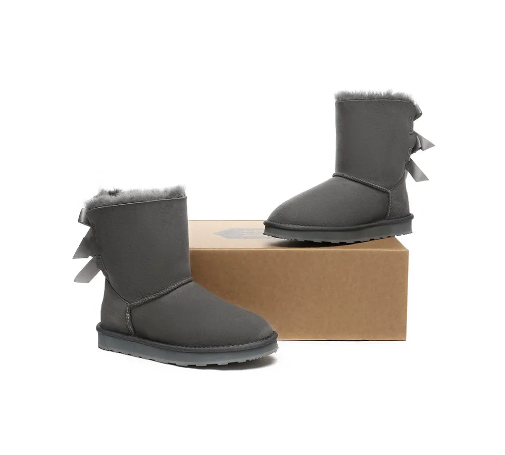 Urban UGG® Double faced Sheepskin Short Back Bow Boots