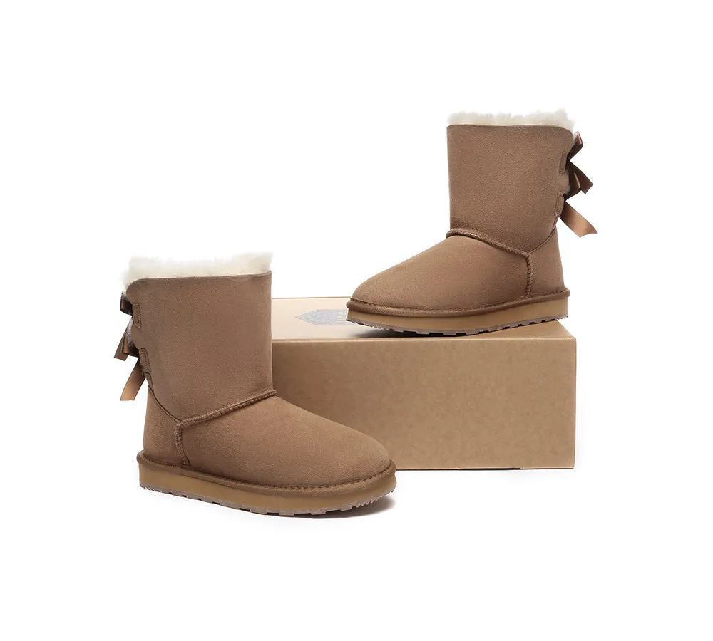Urban UGG® Double faced Sheepskin Short Back Bow Boots