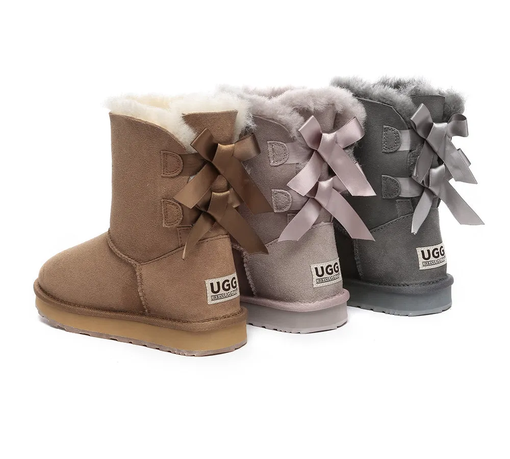 Urban UGG® Double faced Sheepskin Short Back Bow Boots