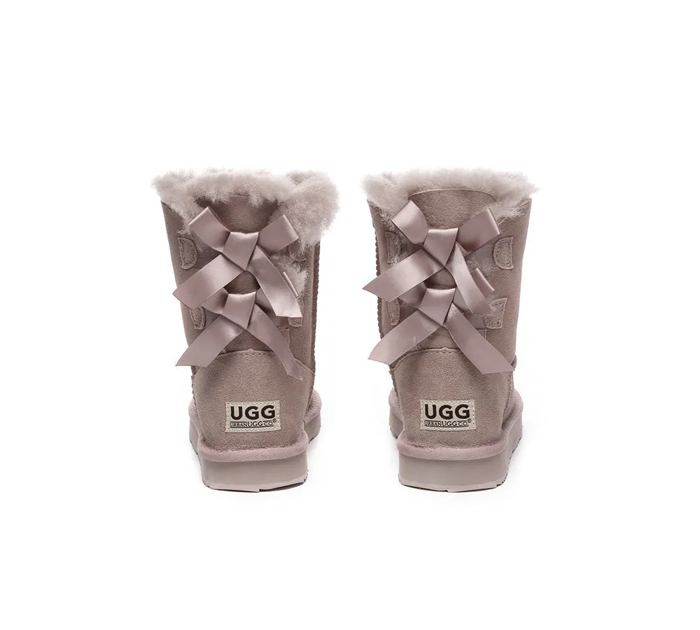 Urban UGG® Double faced Sheepskin Short Back Bow Boots