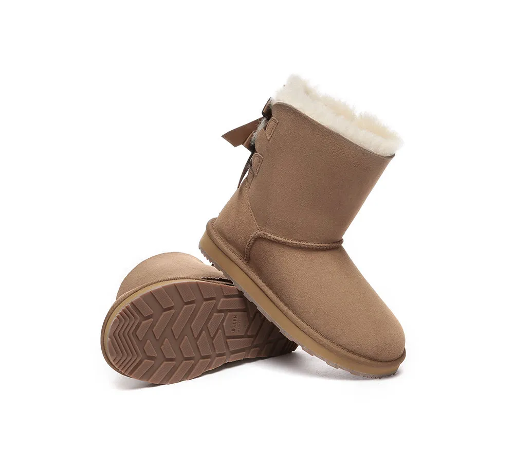 Urban UGG® Double faced Sheepskin Short Back Bow Boots
