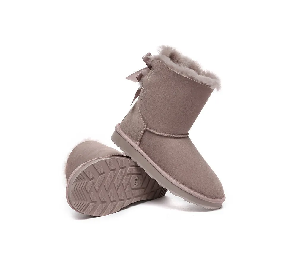 Urban UGG® Double faced Sheepskin Short Back Bow Boots