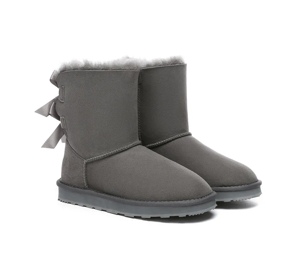 Urban UGG® Double faced Sheepskin Short Back Bow Boots
