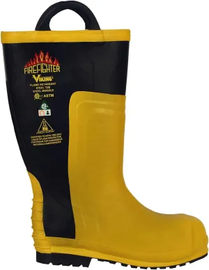 Viking Footwear Men's Firefighter Chainsaw Boot,Yellow/Black,10 M US