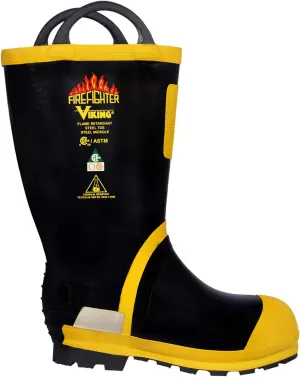 Viking Men's 14?? Felt Lined Firefighter and EMS Boots with Chemical Resistant FR Upper, and Steel Toe, EH