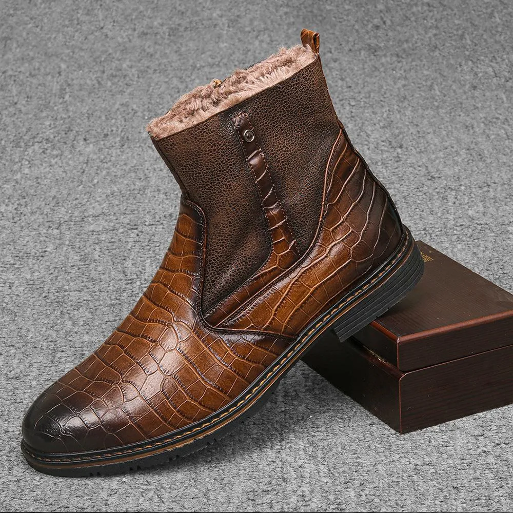 Vintage Padded Warm Men's Boots