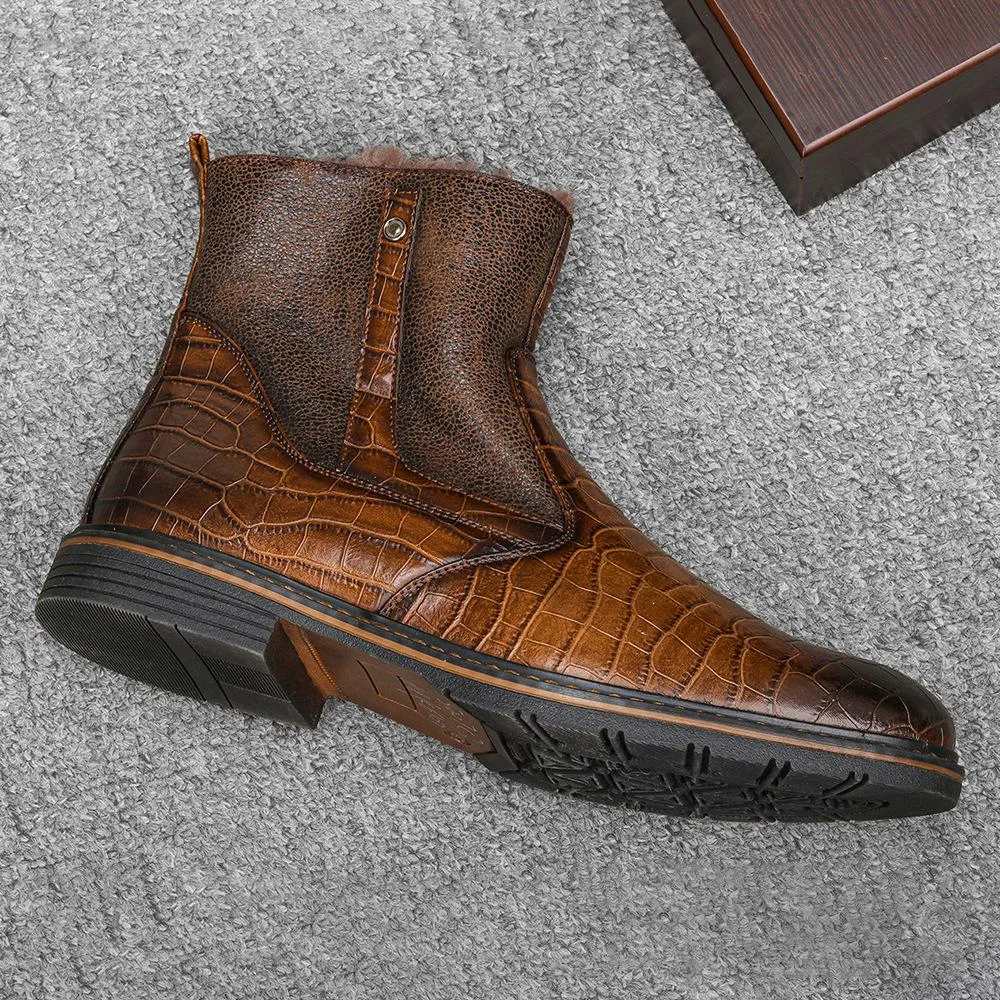 Vintage Padded Warm Men's Boots