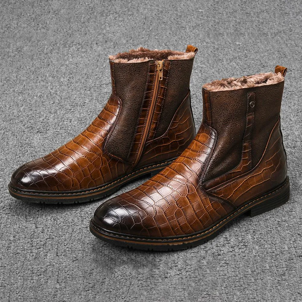 Vintage Padded Warm Men's Boots