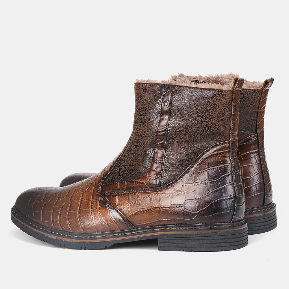 Vintage Padded Warm Men's Boots