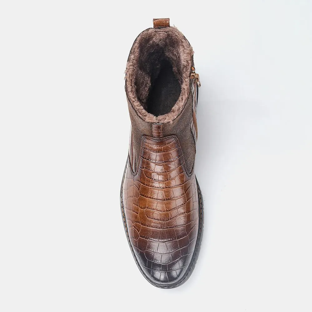 Vintage Padded Warm Men's Boots