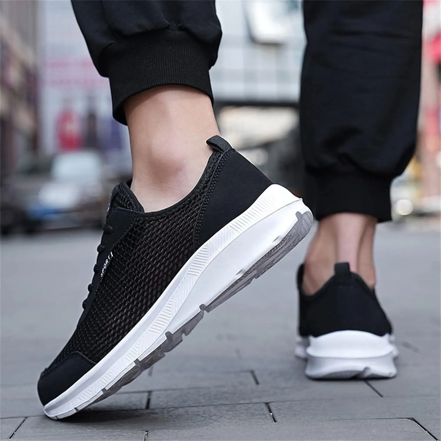 Walking Shoes Mens Comfortable Mesh Sneakers Non Slip Running Shoes Lightweight Breathable Workout Shoes