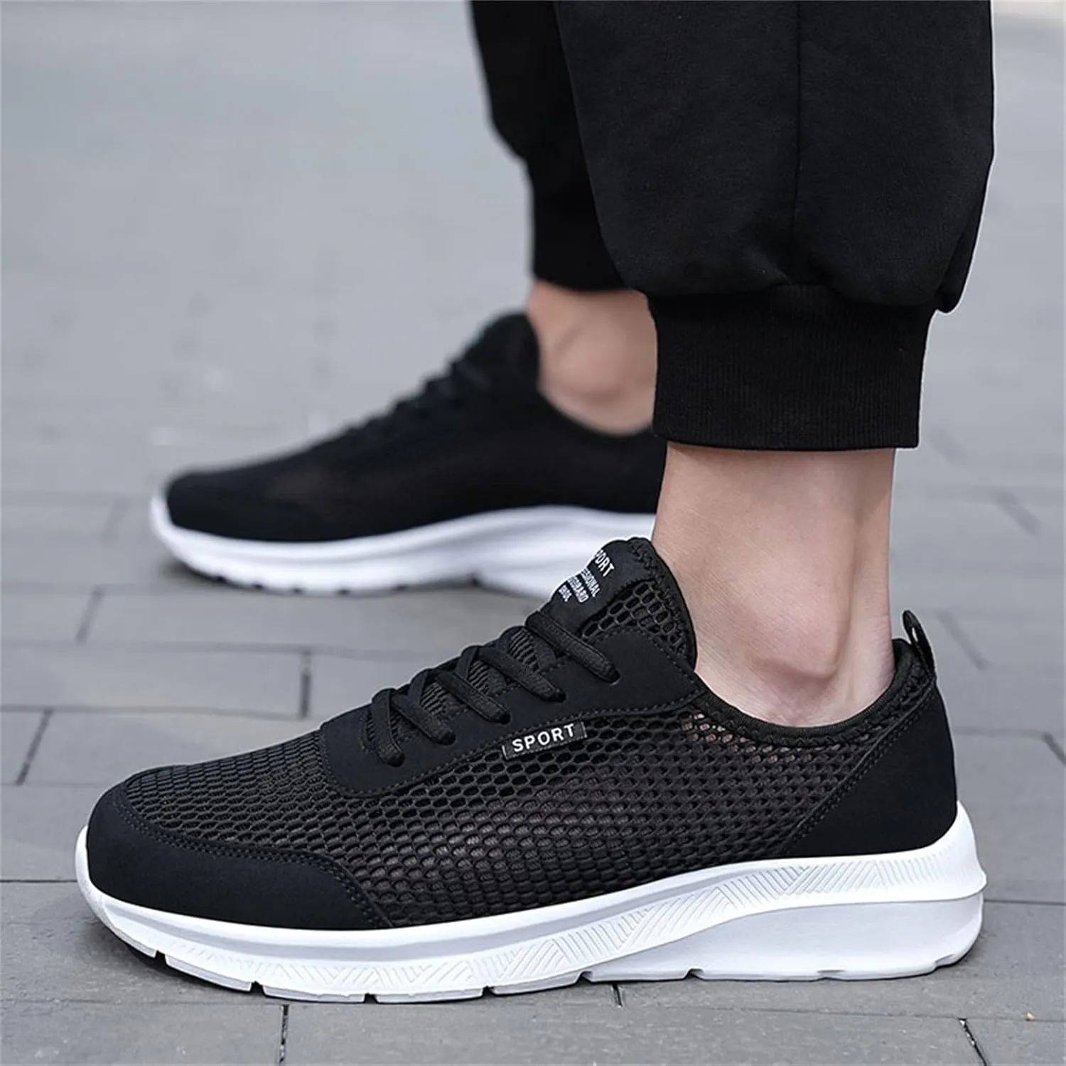 Walking Shoes Mens Comfortable Mesh Sneakers Non Slip Running Shoes Lightweight Breathable Workout Shoes