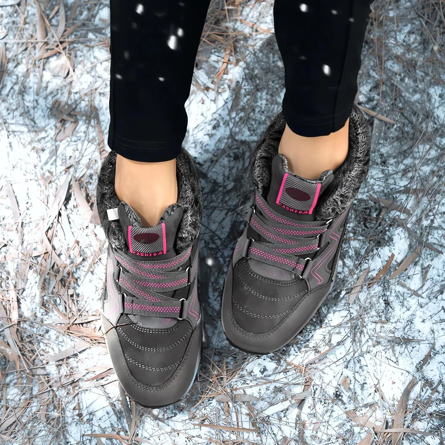 Waterproof Snow Boots for Women Cute Waterproof Non Slip Winter Boots Women Knee High Winter Boots for Women Non Slip Tall Snow Boots Waterproof Insulated Snow Boots for Waterproof