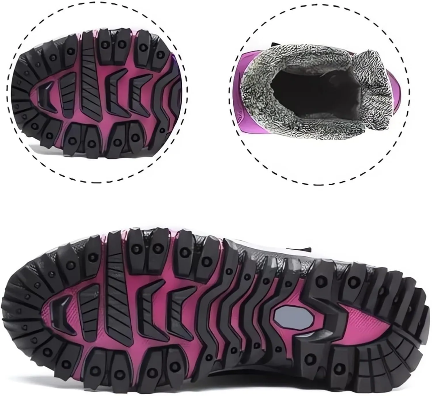 Waterproof Snow Boots for Women Cute Waterproof Non Slip Winter Boots Women Knee High Winter Boots for Women Non Slip Tall Snow Boots Waterproof Insulated Snow Boots for Waterproof