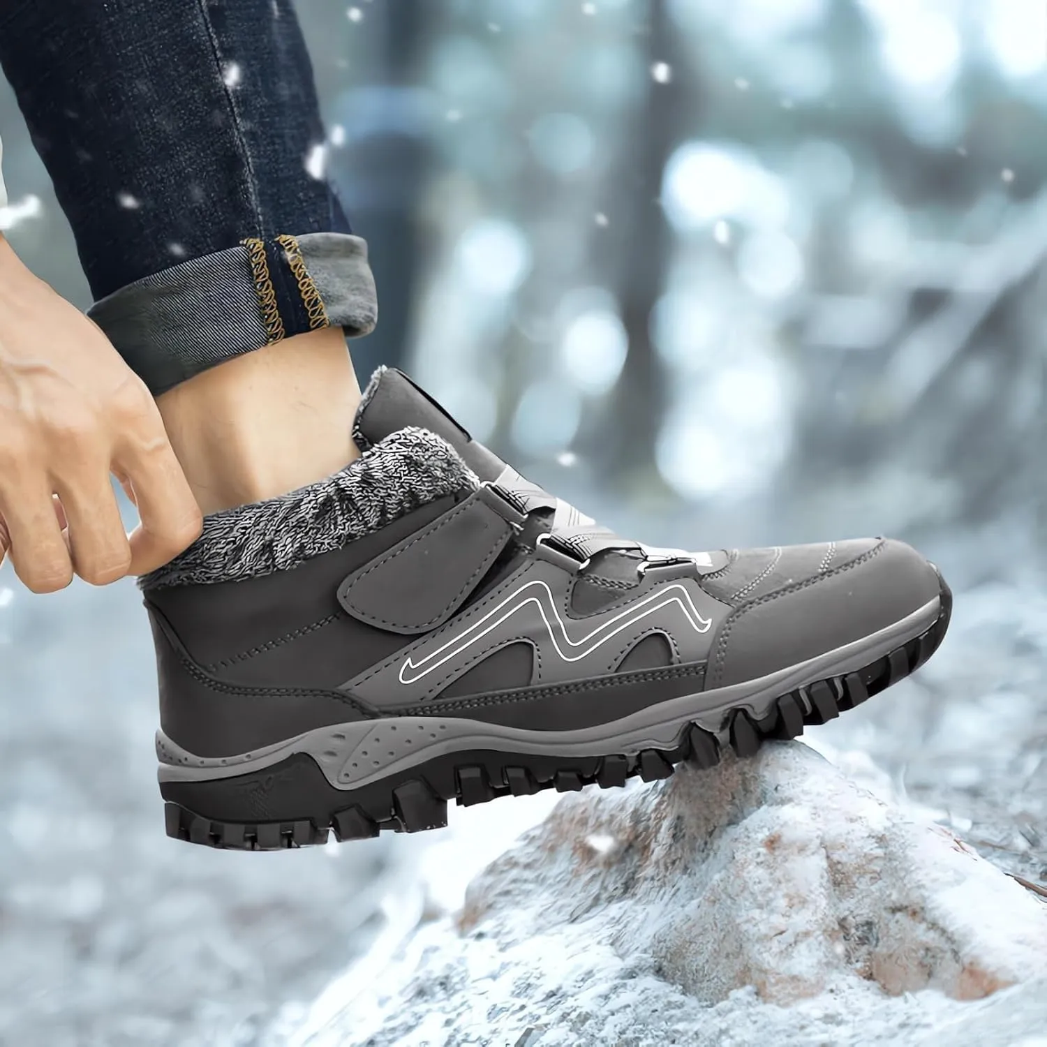 Waterproof Snow Boots for Women Cute Waterproof Non Slip Winter Boots Women Knee High Winter Boots for Women Non Slip Tall Snow Boots Waterproof Insulated Snow Boots for Waterproof