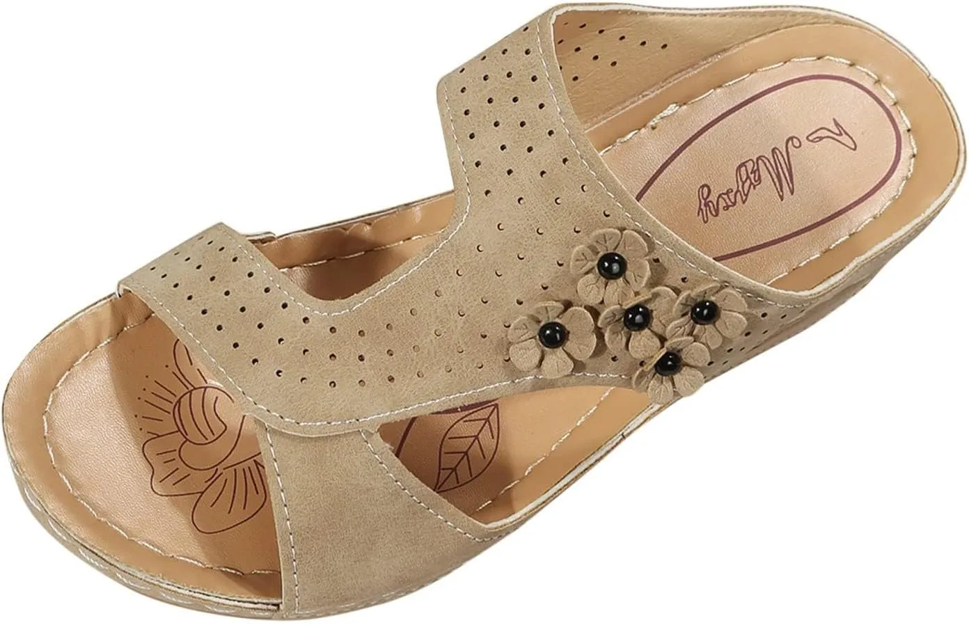 Wedge Sandals for Women 2025 Casual Orthopedic Sandals for Women Slip on Wide Width Shoes Fashion Trendy Summer Open Toe Sandal Summer Dressy Vacation Beach Shoes 2025