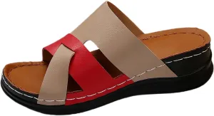 Wedge Sandals for Women Dressy Summer Comfortable Walking Sandals with Arch Support Fashion Casual Orthopedic Slides Shoes