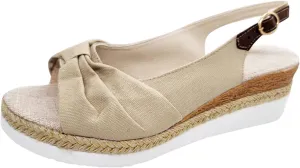 Wedge Sandals for Women Slip Resistant Sole with Cushioned Arch Support and Adjustable Hook and Loop Closure Straps Orthopedic Sandal Beach Dressy Flip Flops for Wide Toe 2025 Spring