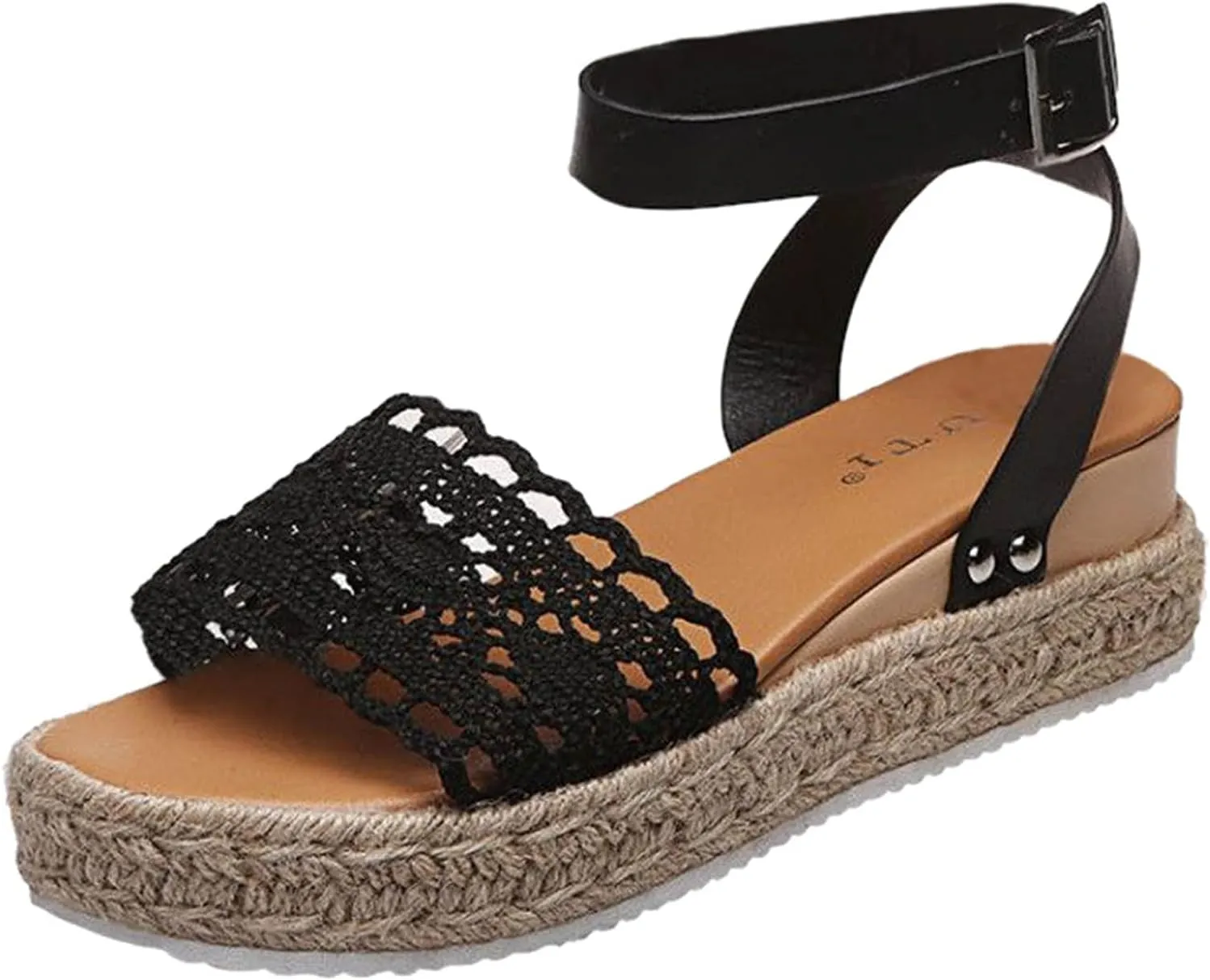 Wedges Beach Breathable Women's Weave Strap Open Sandals Shoes Summer Toe Women's Wedges Shoes
