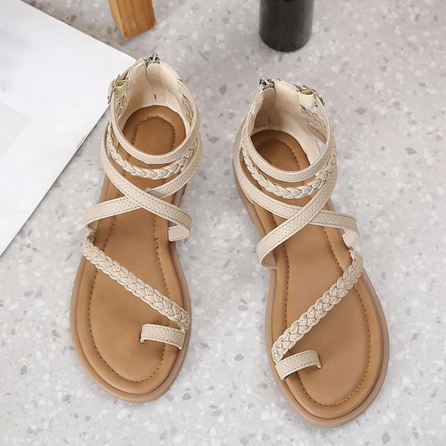 Wedges Shoes For Women Sandals With Arch Support Comfortable Sandals Women Flip Flops Dressy Summer Walking Wedge Shoes Slippers