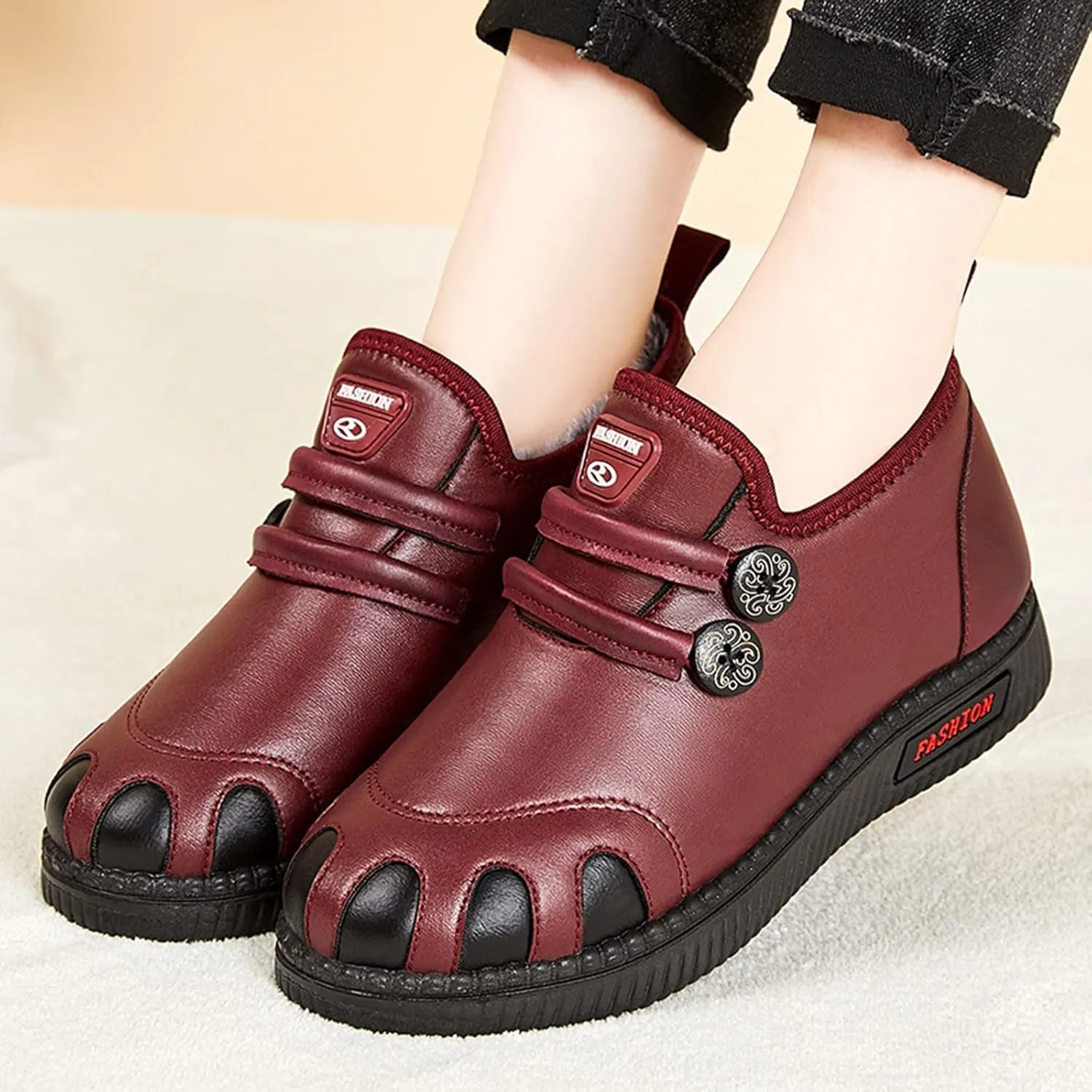 Winter Boots for Women Waterproof Snow Wide Calf Womens Winter Duck Boots Waterproof Insulated Snow Boots Womens Waterproof Outdoor Boots Women 9.5 Snow Boots Wide Feet