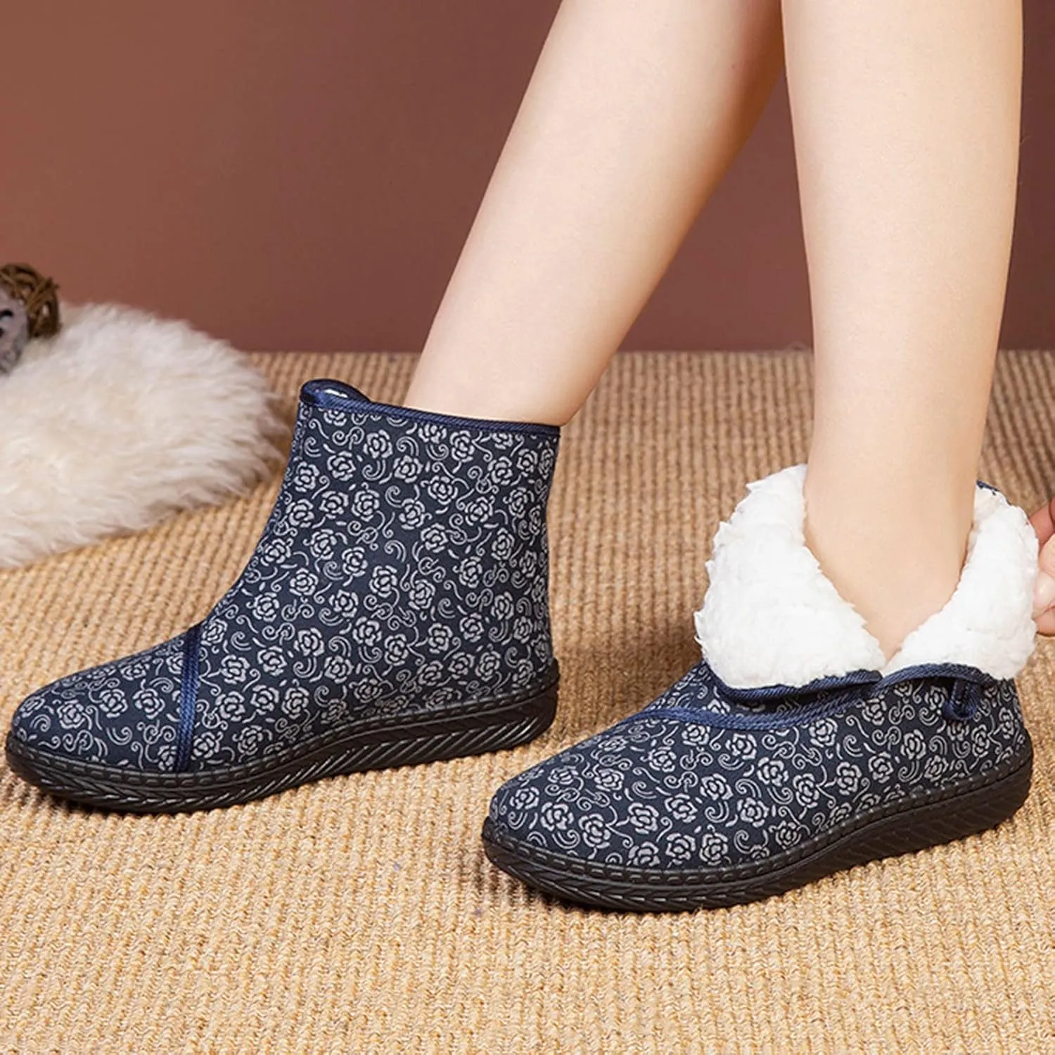 Winter Boots for Women Waterproof Wide Calf Women's Composite Toe Waterproof Work Boots Womens Snow Boots Wide Calf Womens Waterproof Snow Walking Boots Botas Invierno Mujer