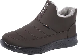 Winter Boots High top Flat bottomed Shoes Velvet Men's And Snow Water Warm Men's boots Hiking Boots Men Size 12, 8.5