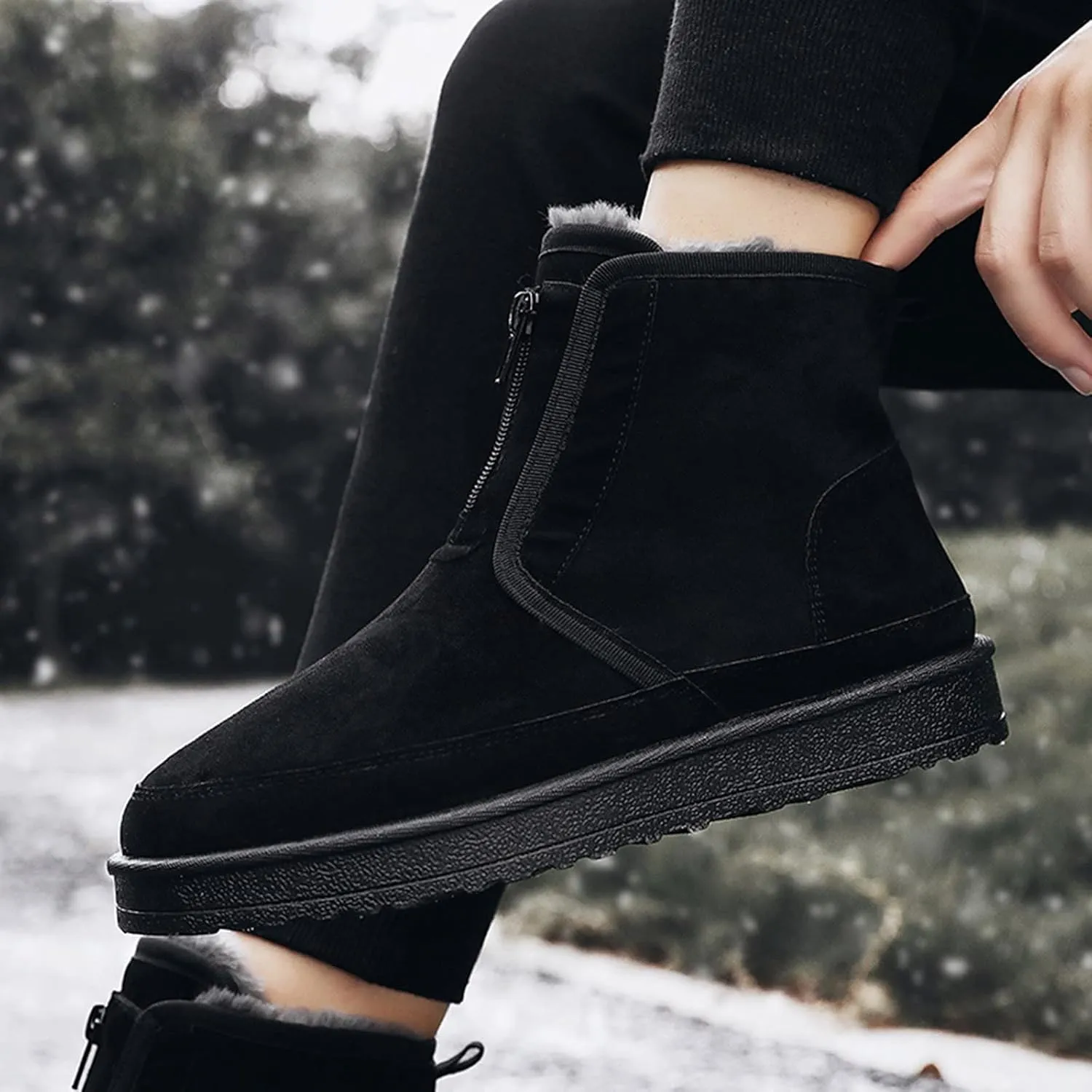 Winter Snow Boots for Women Waterproof Womens Winter Boots Ankle Wide Width Winter Boots for Women Snow Waterproof Boots Women Outdoor Waterproof Waterproof Snow Hiking Shoes Women