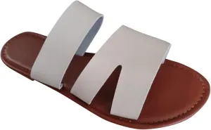 Women Flat Sandals Summer Dressy Casual Beach Slides Lightweight Comfort Slippers Slip on Holiday Sandal