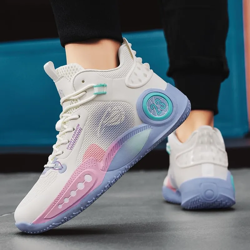Women Men Basketball Shoes Neutral Breathable Non Slip Sneakers High Top Fashion Outdoor Casual Shoes Sneakers.
