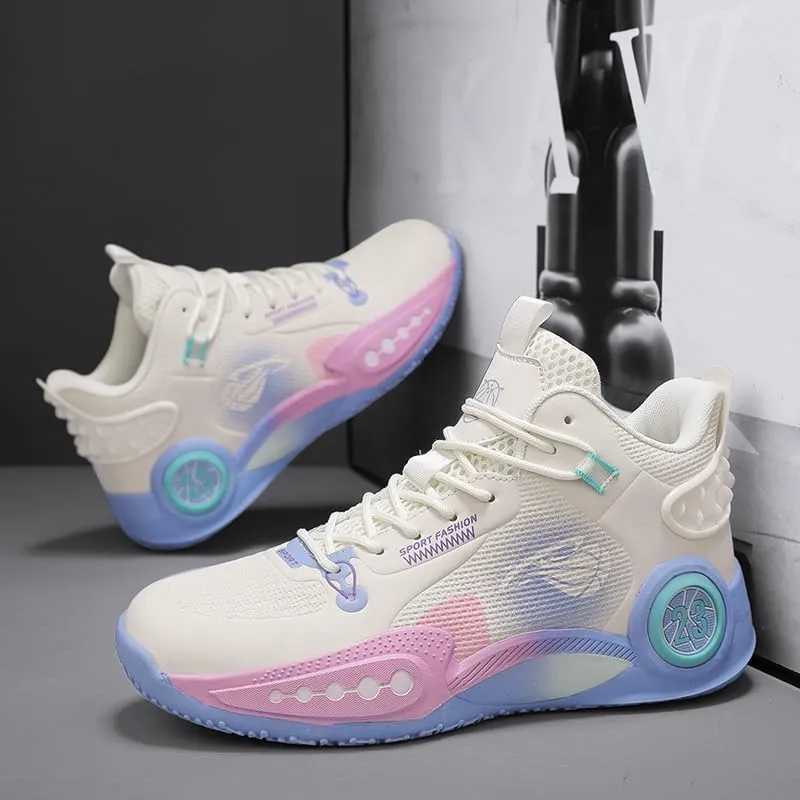 Women Men Basketball Shoes Neutral Breathable Non Slip Sneakers High Top Fashion Outdoor Casual Shoes Sneakers.
