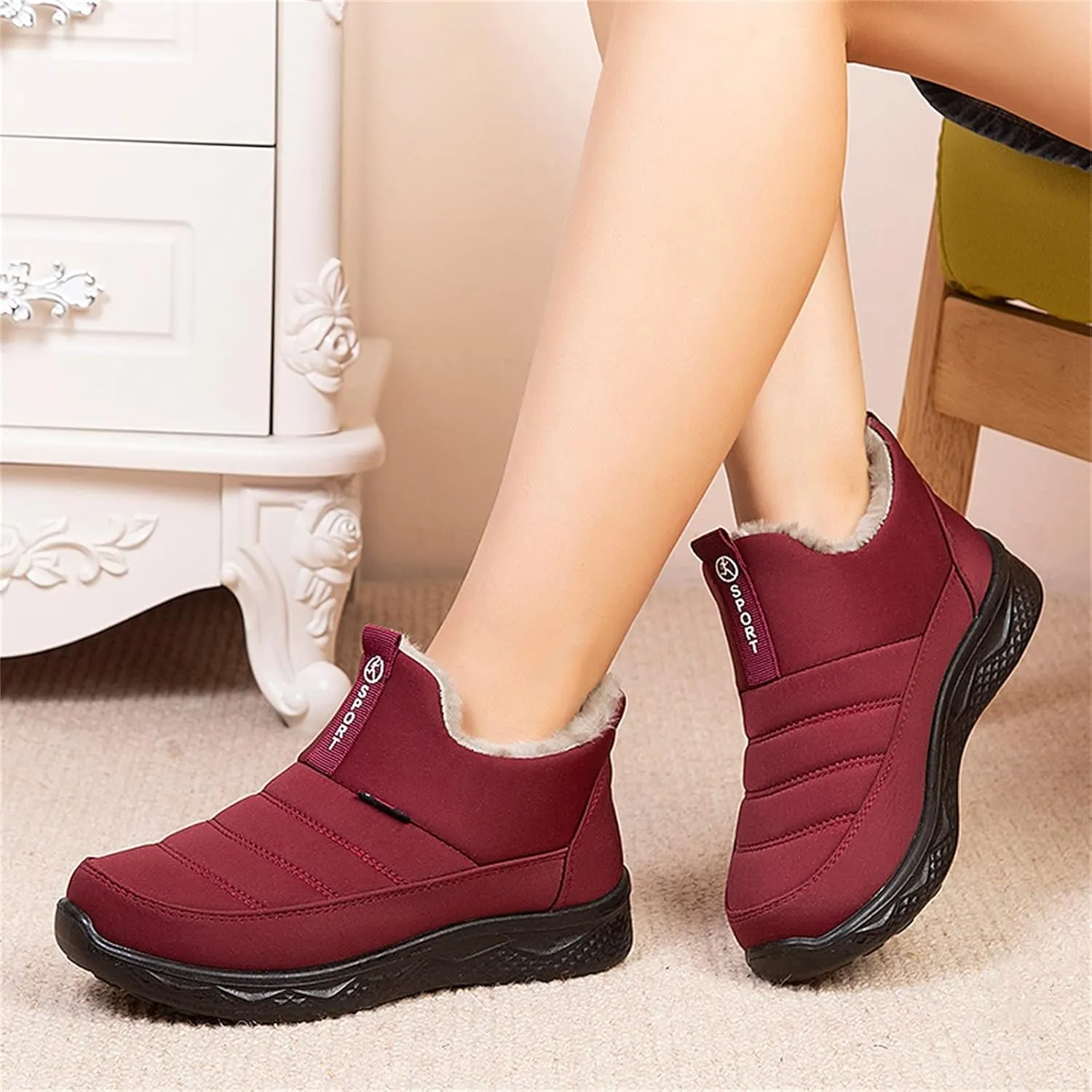 Women Snow Boots Waterproof Cute Women's Waterproof Boots Tall Winter Work Boots for Women Waterproof Womens Duck Boots Waterproof Size 11 Botas Nieve Para Mujer