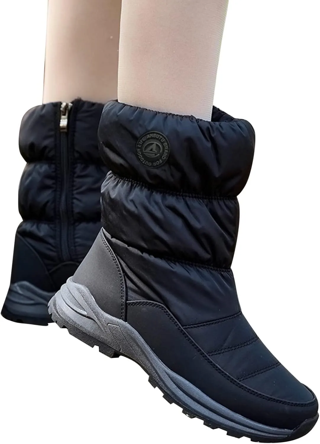 Women Snow Boots Waterproof Cute Women's Waterproof Boots Tall Winter Work Boots for Women Waterproof Womens Duck Boots Waterproof Size 11 Botas Nieve Para Mujer