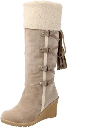 Women Snow Boots Waterproof Cute Women's Waterproof Boots Tall Winter Work Boots for Women Waterproof Womens Duck Boots Waterproof Size 11 Botas Nieve Para Mujer
