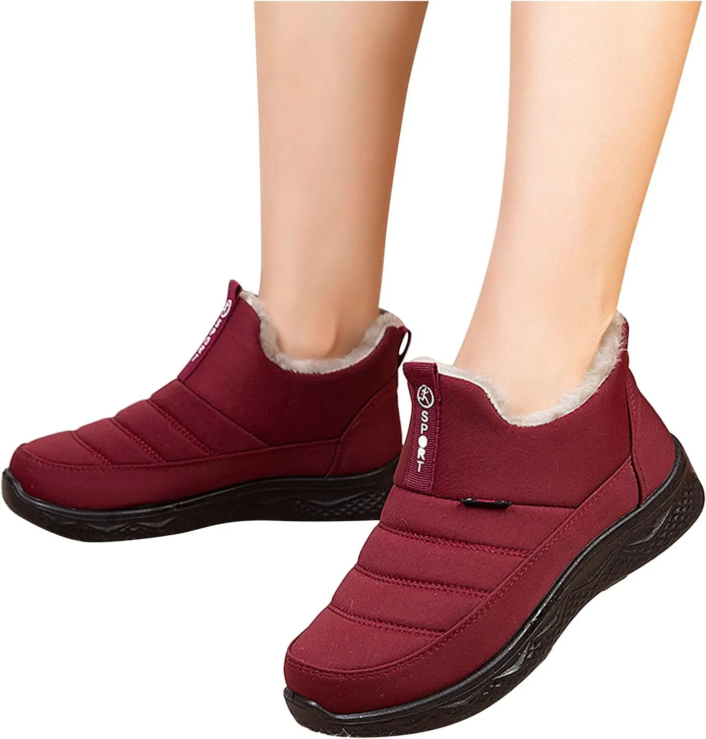 Women Snow Boots Waterproof Cute Women's Waterproof Boots Tall Winter Work Boots for Women Waterproof Womens Duck Boots Waterproof Size 11 Botas Nieve Para Mujer