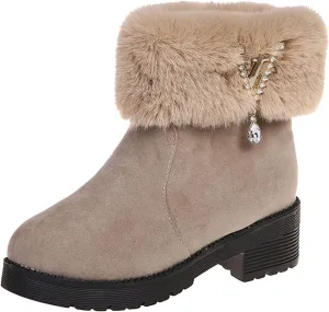 Women Snow Boots Waterproof Cute Women's Waterproof Boots Tall Winter Work Boots for Women Waterproof Womens Duck Boots Waterproof Size 11 Botas Nieve Para Mujer
