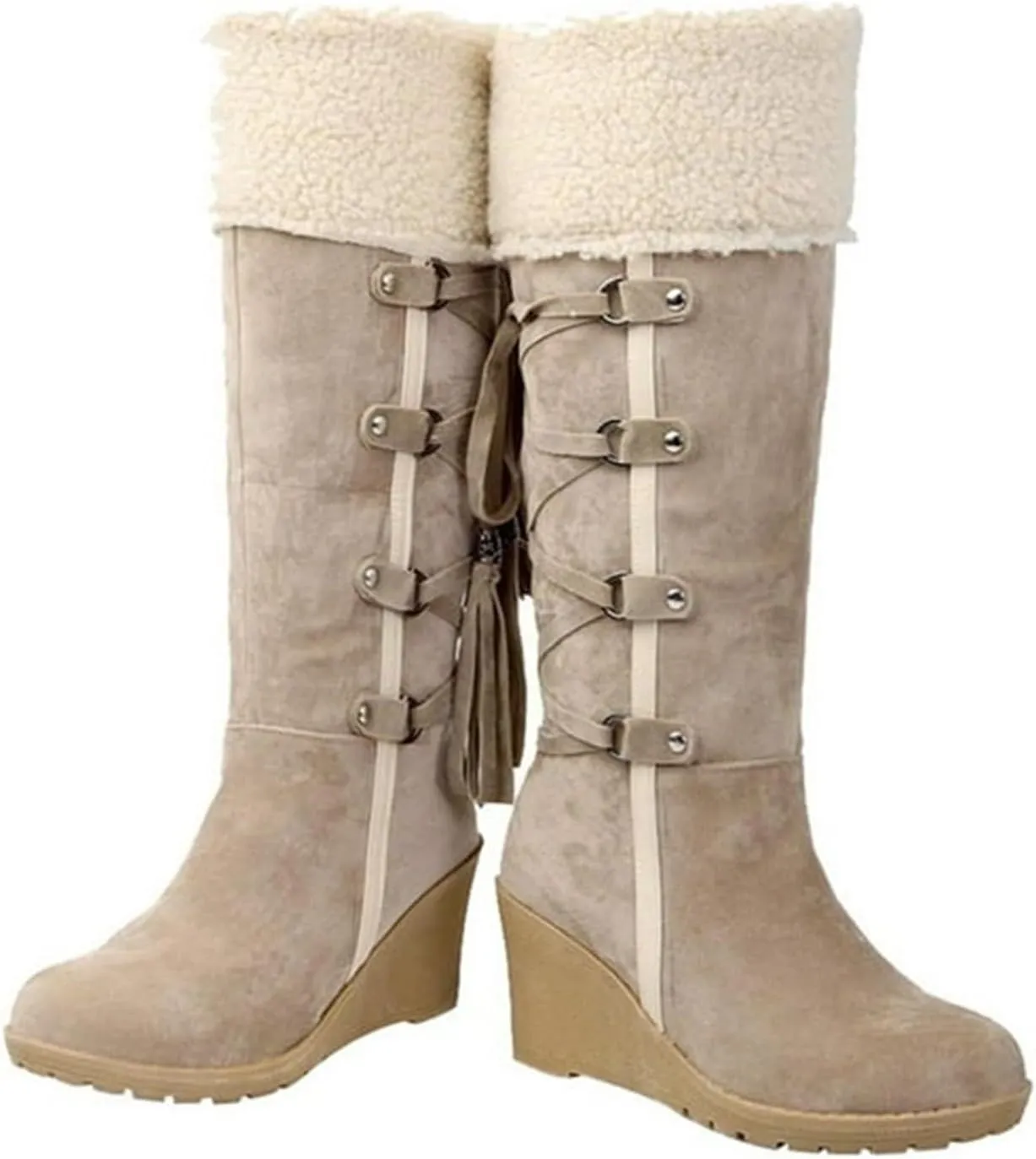 Women Snow Boots Waterproof Cute Women's Waterproof Boots Tall Winter Work Boots for Women Waterproof Womens Duck Boots Waterproof Size 11 Botas Nieve Para Mujer