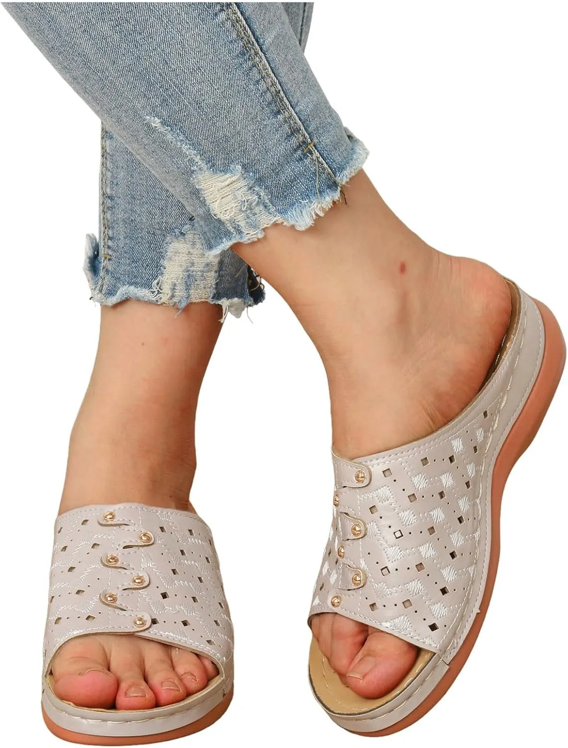 Women's Fashion Slippers Recovery Supportive Athletic Sandals Versatile Sandals Women's Versatile Slides Sandals