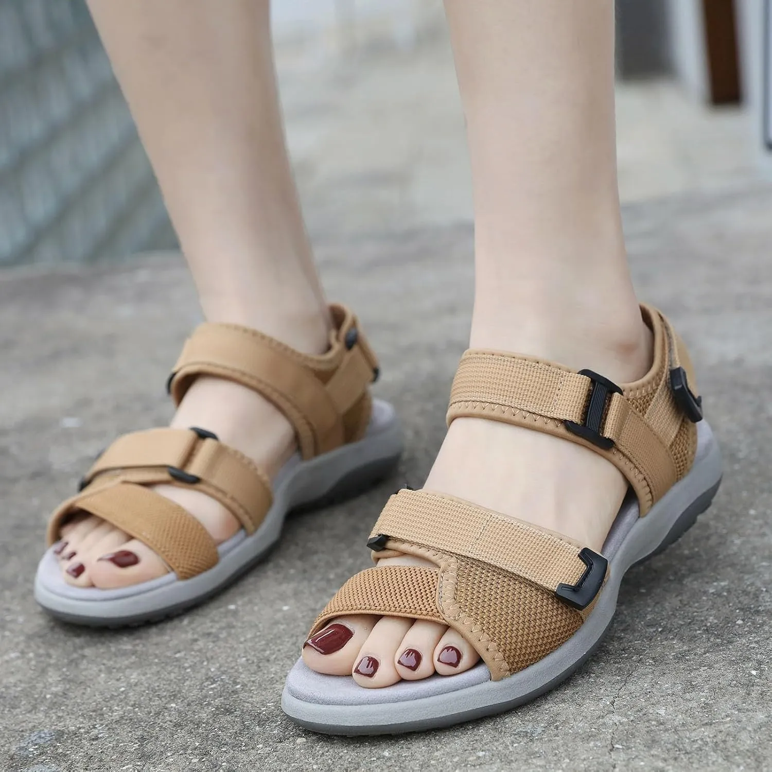 Women's Flat Sandals Women's Comfortable Walking Sandals Orthopedic Sandals Vacation Sandals Flat Sandals for Women